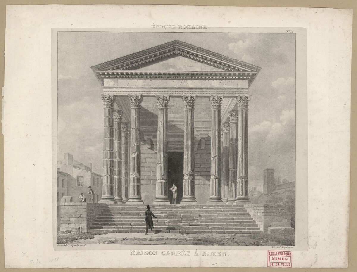 Maison Carrée à Nîmes / Jorand del.t ; Vauzelle scup.t