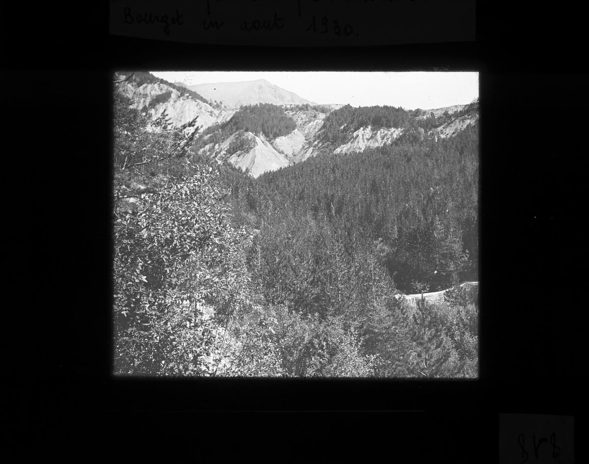 Vue panoramique du torrent du Bourget en août 1930 / Hulin