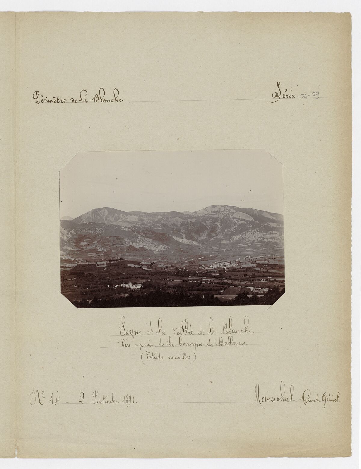 Seyne et la Vallée de la Blanche (vue prise de la baraque de Bellevue) / Mareschal