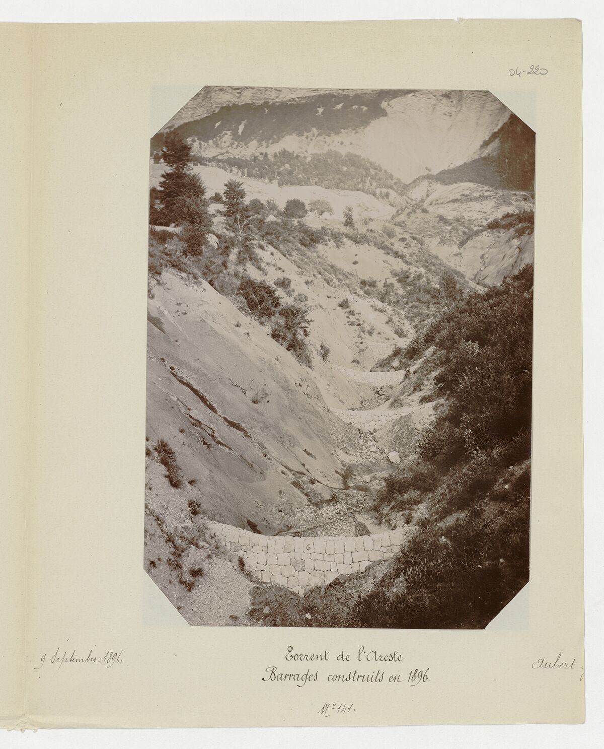 Torrent de l'Areste (barrages construits en 1896) / Aubert