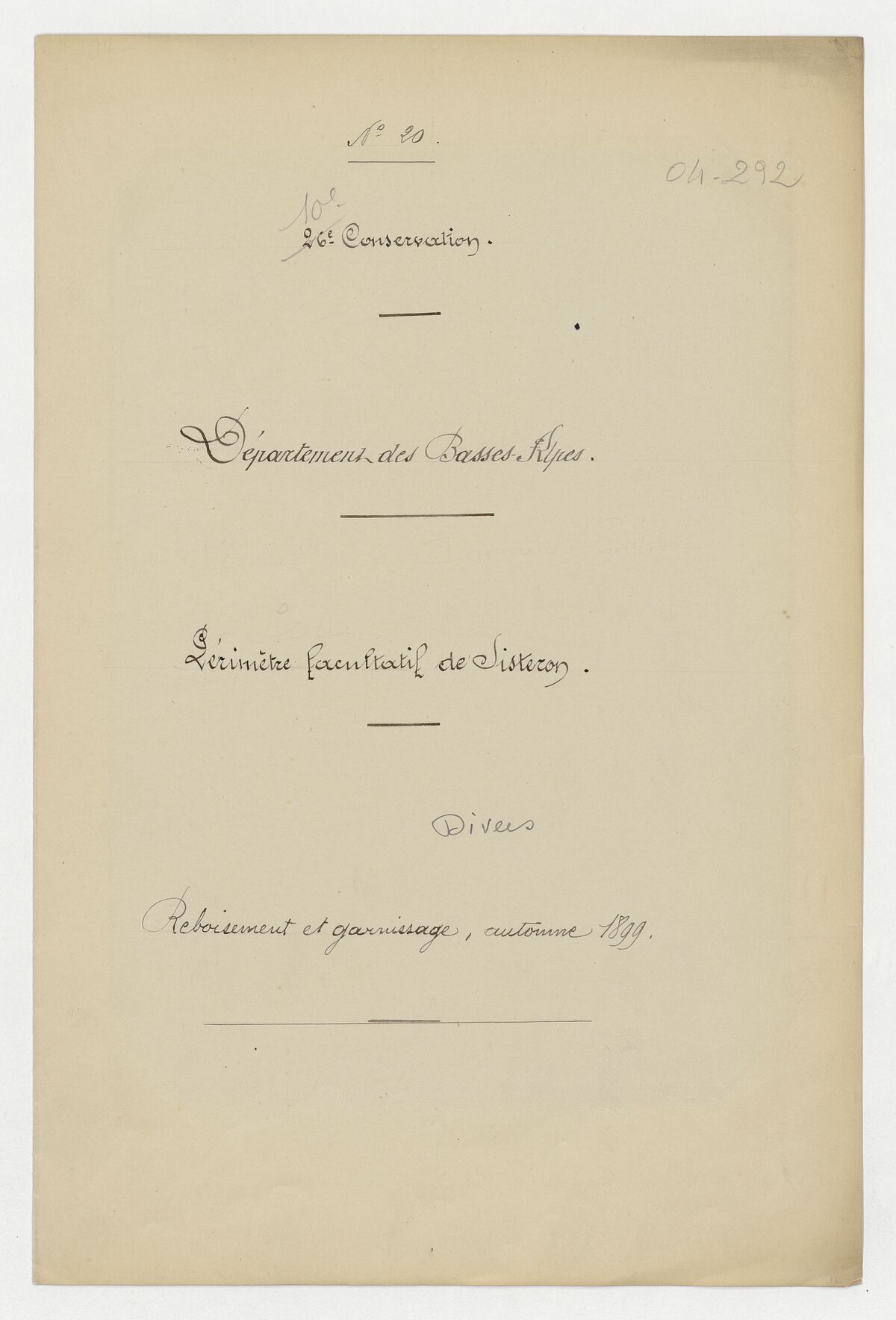 Reboisement et garnissage