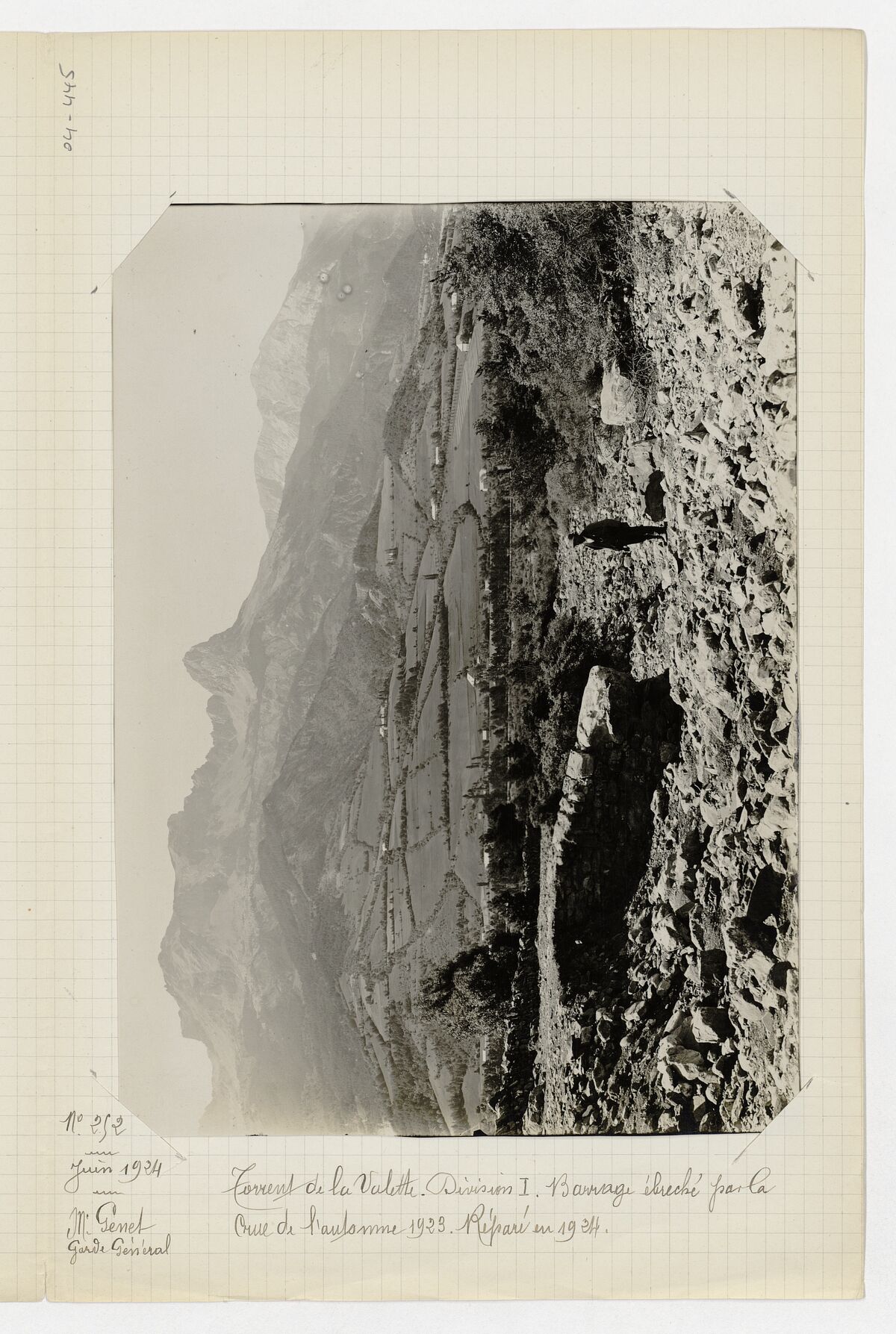Torrent de la Valette (barrage ébréché par la crue de l'automne 1923) / Genet