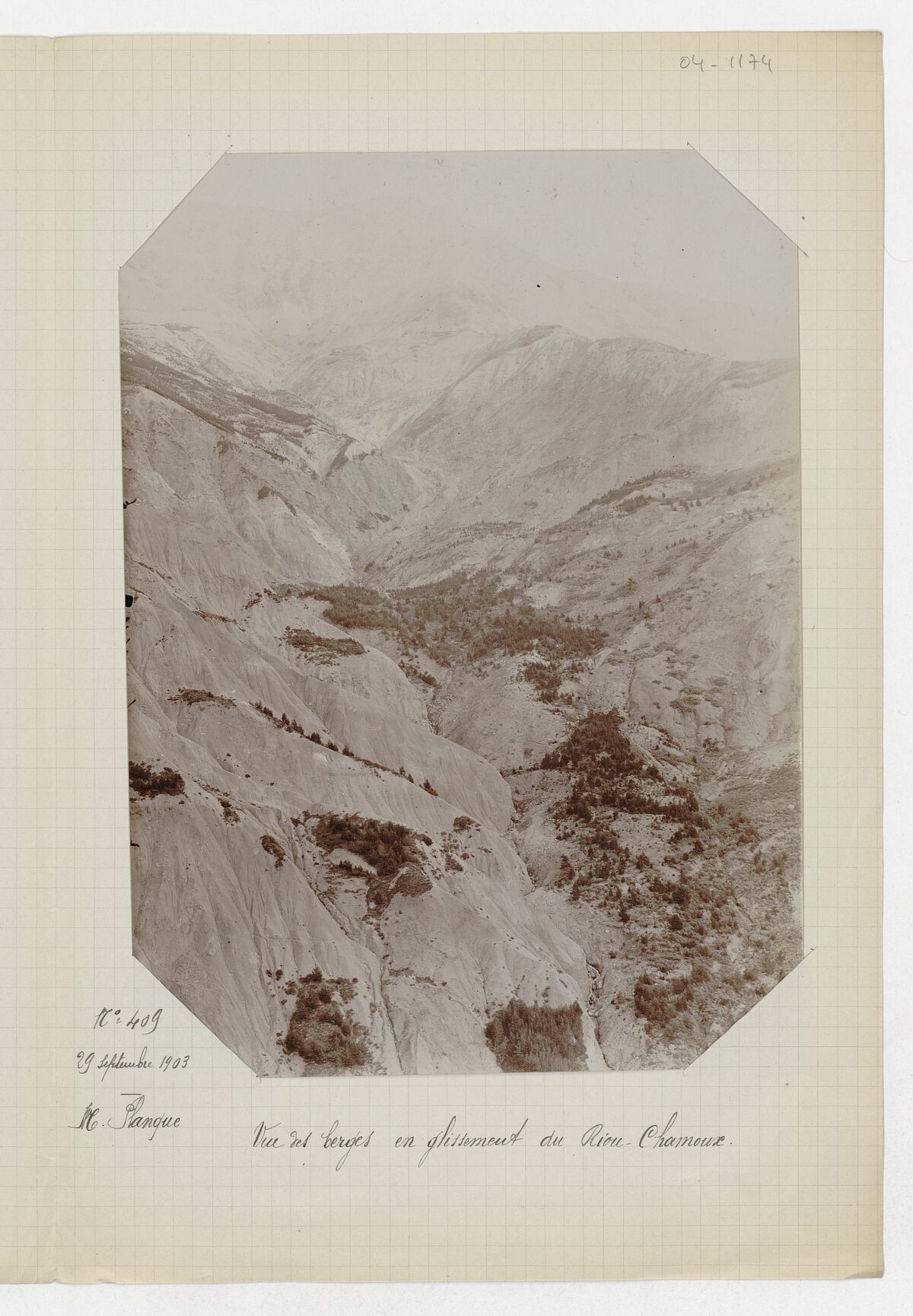 Torrent du Riou-Bourdoux, branche dite Riou-Chamoux (berges en glissement) / Planque