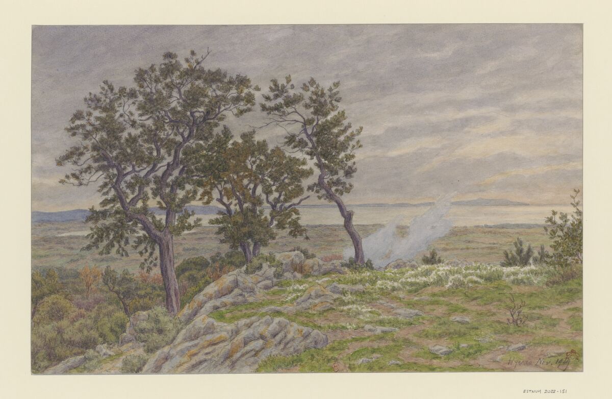 Hyères : [dessin] / HR [Henri Rivière] [monogr.]
