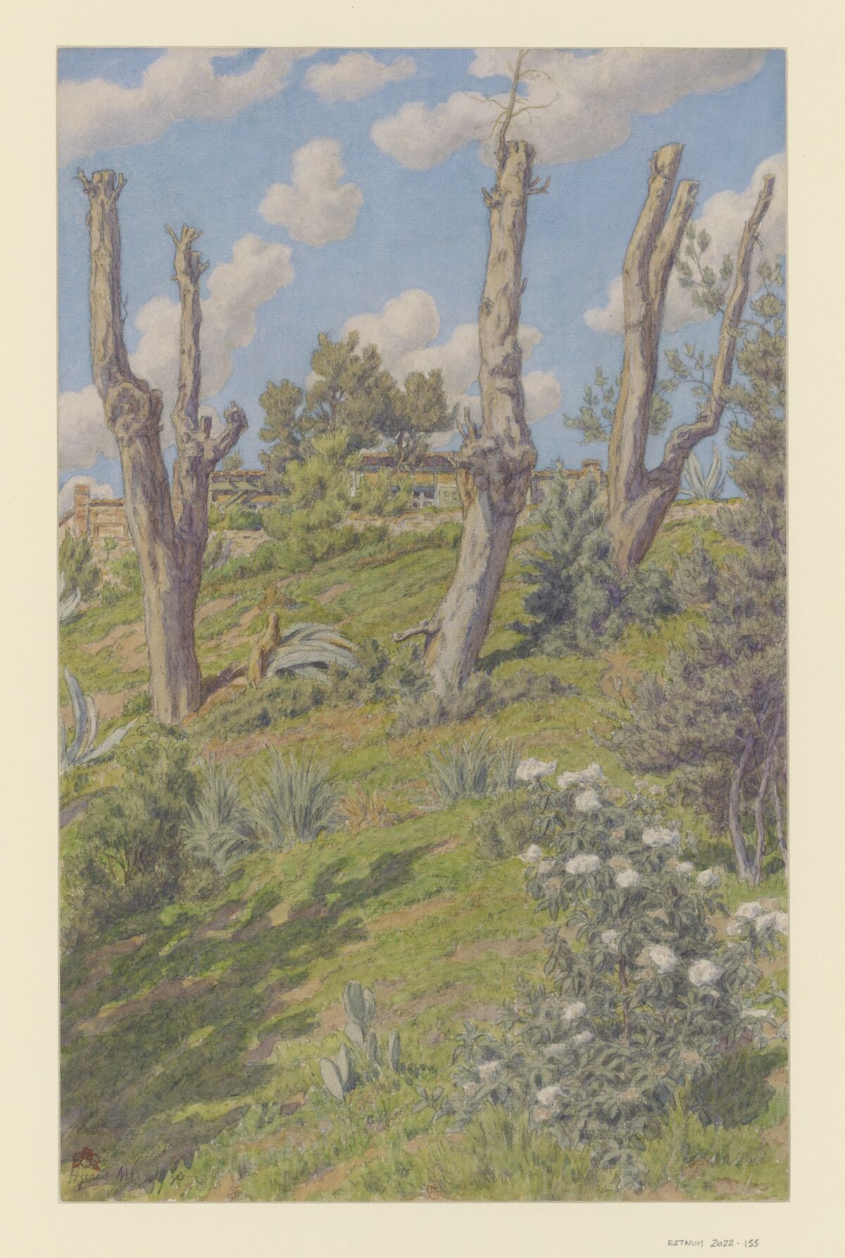 Hyères : [dessin] / HR [Henri Rivière] [monogr.]