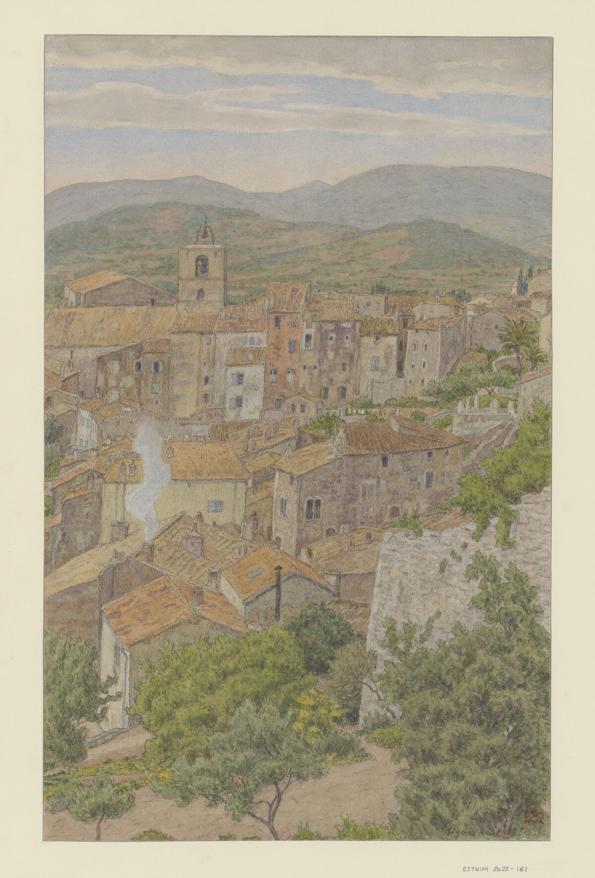 Hyères : [dessin] / HR [Henri Rivière] [monogr.]
