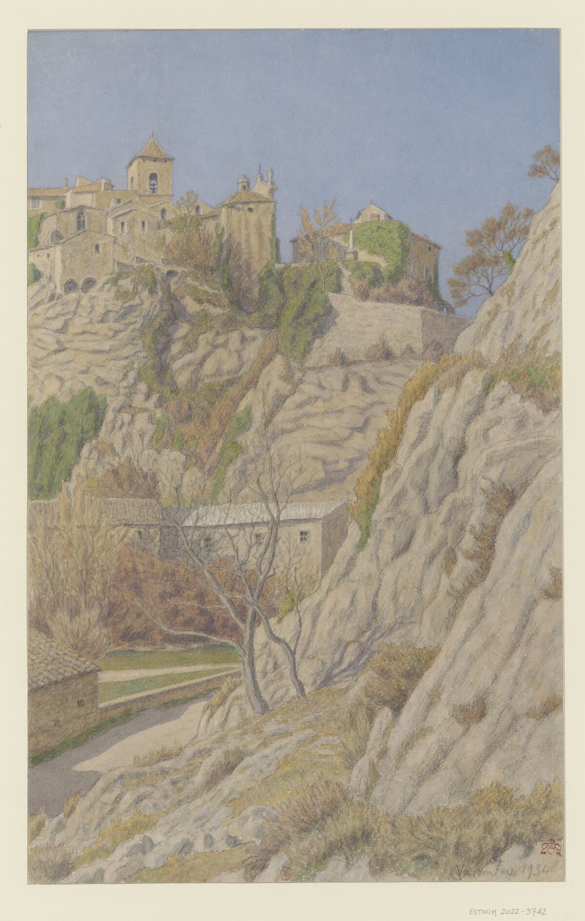 Vaison, la vieille ville (Vayson) : [dessin] / HR [Henri Rivière] [monogr.]