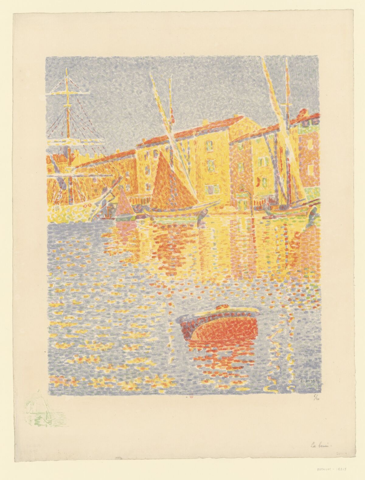 [La Bouée] : [Saint-Tropez : le port] : [estampe] / [Paul Signac]