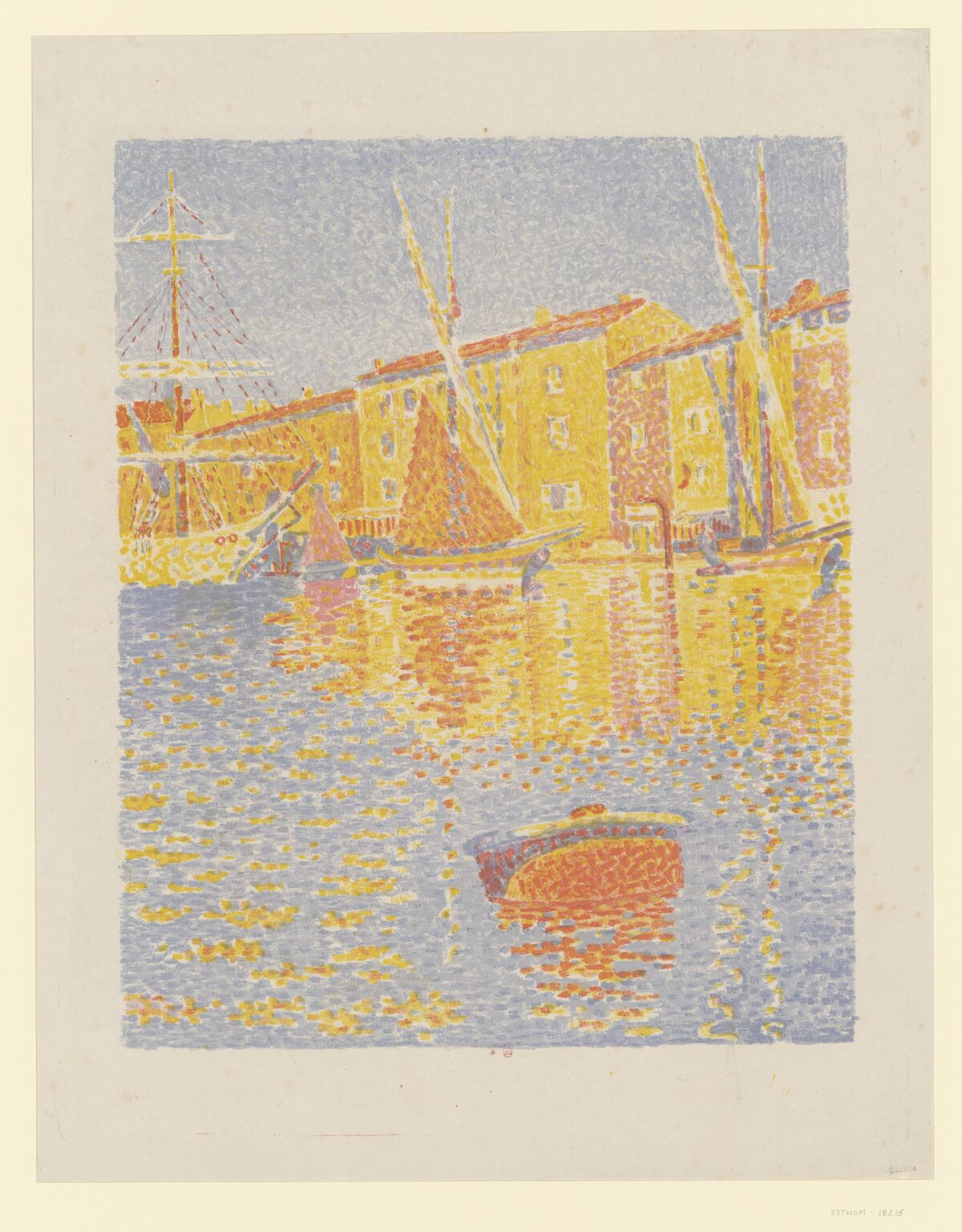 [La Bouée] : [Saint-Tropez : le port] : [estampe] / [Paul Signac]