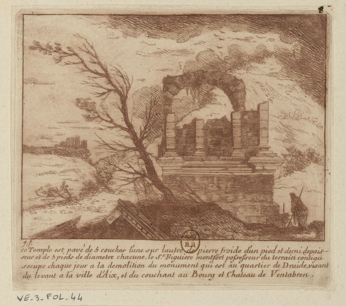 Ce Temple est pavé de 5 couches l'une sur l'autre de pierre froide... : [estampe] / g. f.