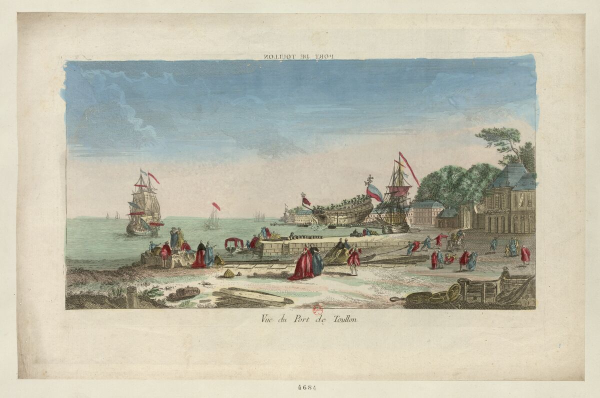 Vue du port de Toullon : port de Toullon : [estampe] / [non identifié]