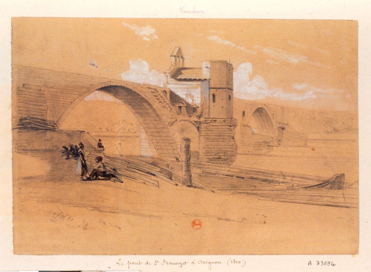 [Le Pont de Saint-Bénézet à Avignon] : [dessin]
