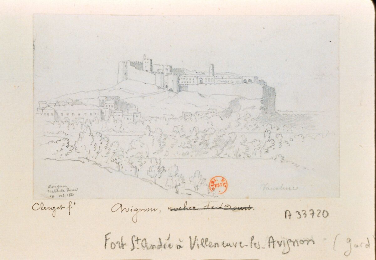 Avignon. Rocher de Doms. [Fort Saint-André à Villeneuve-les-Avignon] : [dessin]