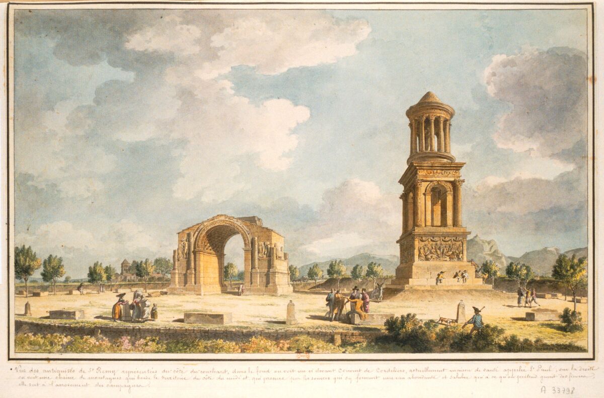 Vue des antiquités de S. Remy ... : [dessin] / A St Remy meunier fecit 1792