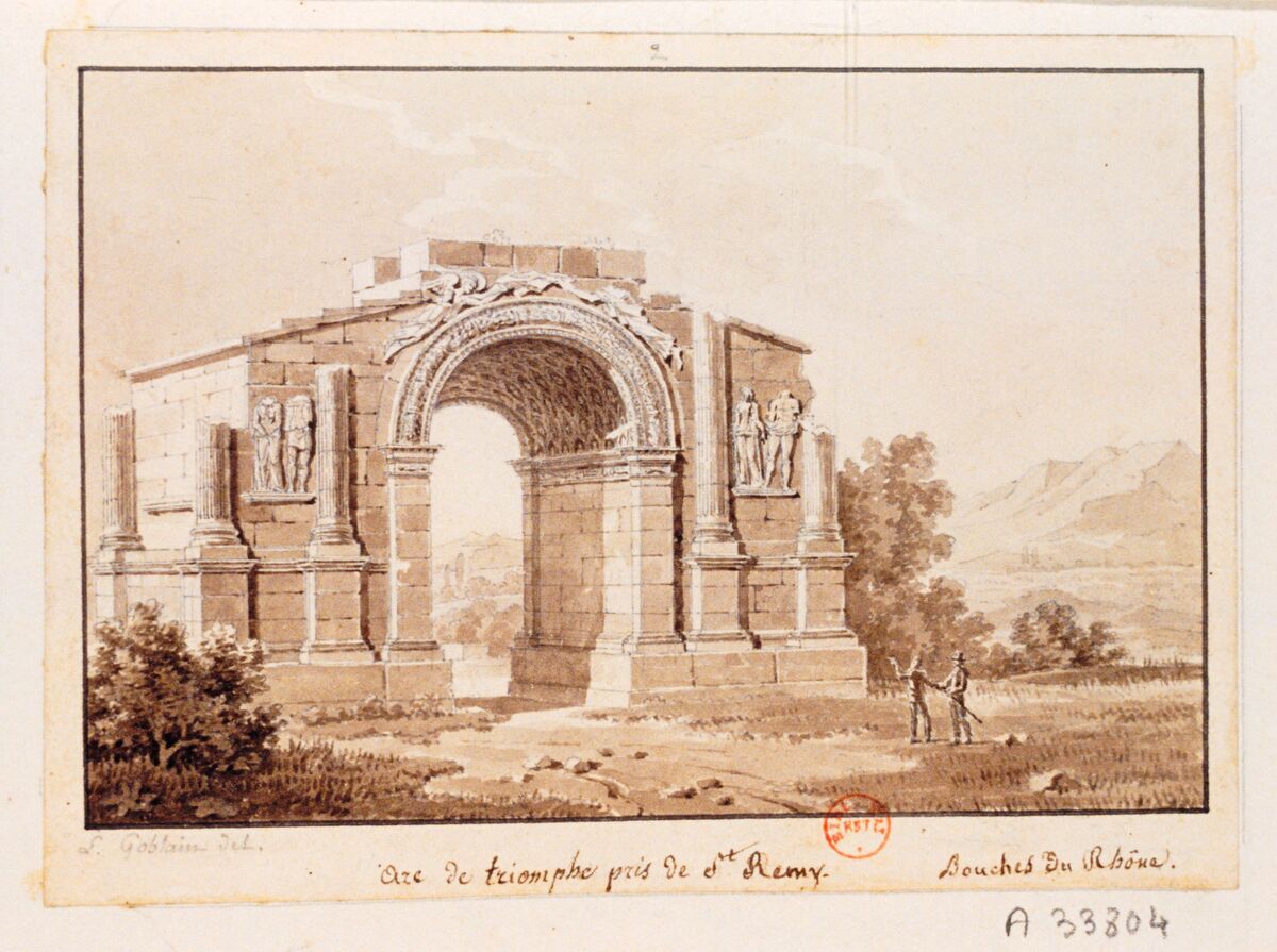 Arc de triomphe pris de St Rémy. Bouches du Rhône : [dessin] / L. Goblain del.