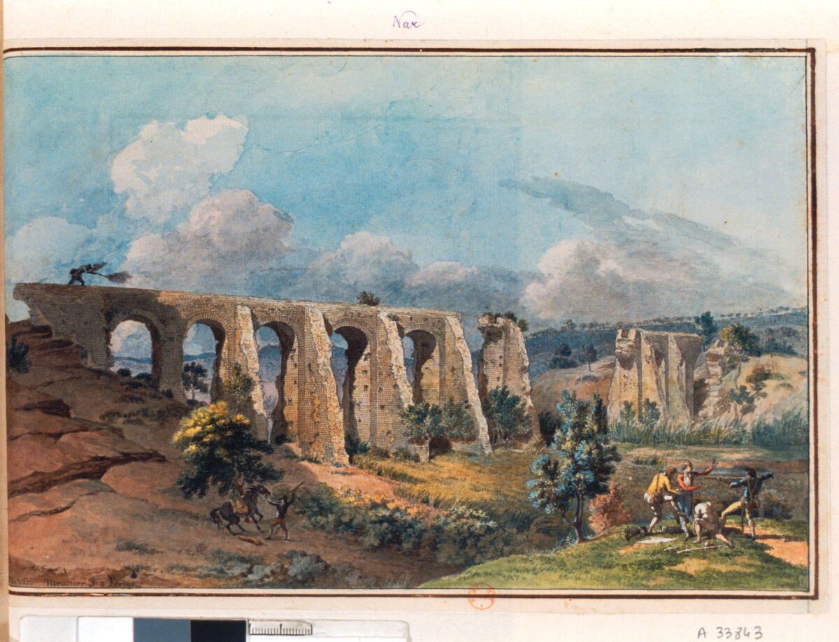 D.T du Var. Description des Acqueduc de frejus, ouvrage bien digne des Romains : [dessin] / meunier f. a Frejus