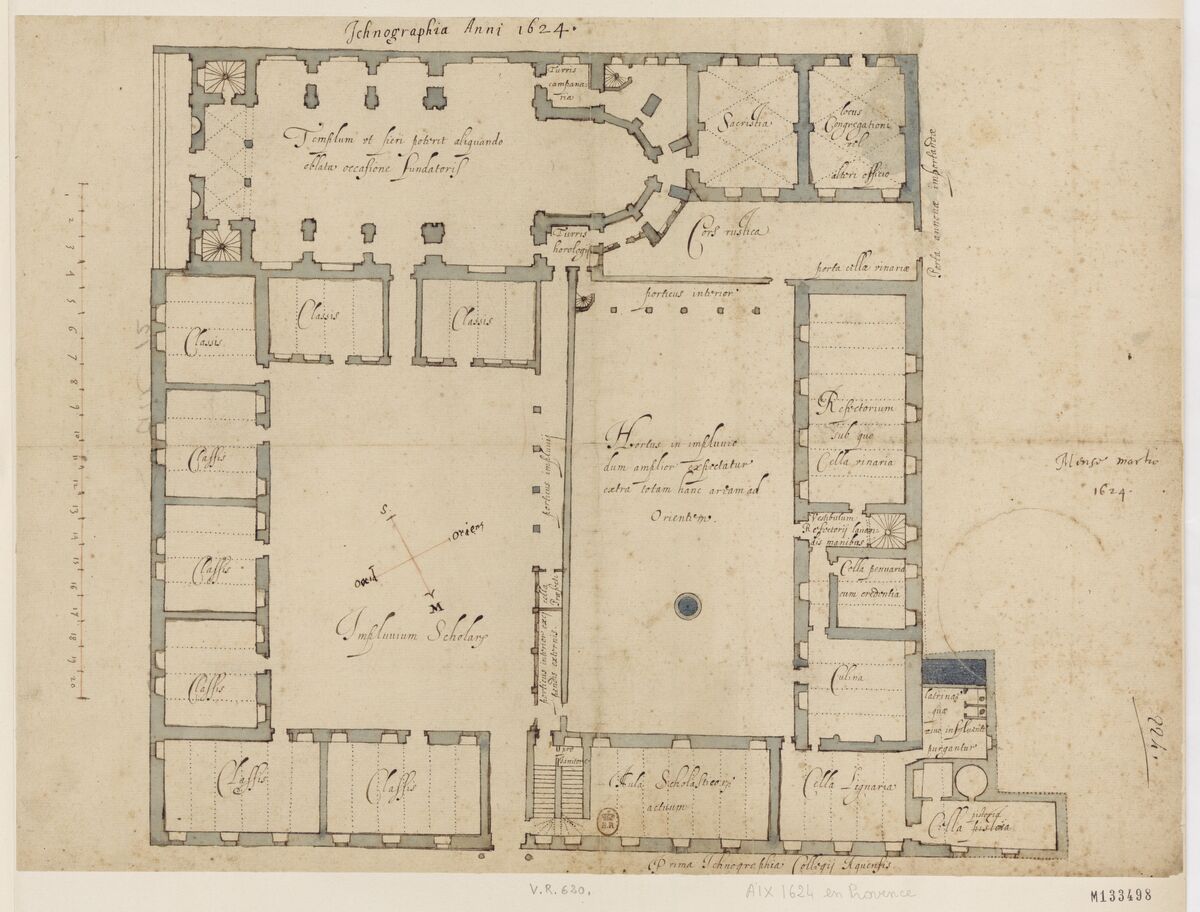 [Collège Royal Bourbon d'Aix-en-Provence, France : projet d'ensemble, y compris l'église] : [dessin, plan]