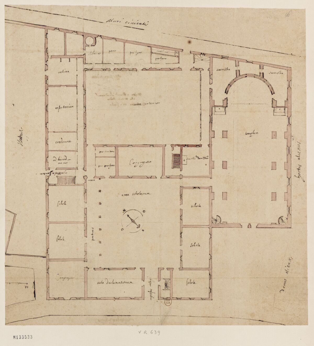 [Collège de Carpentras, France : projet d'ensemble anonyme] : [dessin, plan]